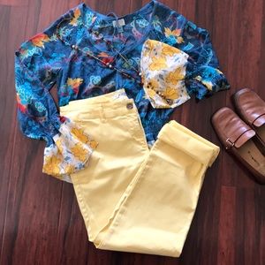Cabi Sunshine ☀️ Yellow Coast Pant 🌴👖